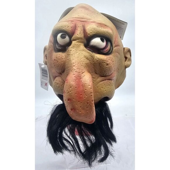 Vintage PMG Mask Pumpkin Time Hair-Larious Hooligans Big Nose Mustache Grandpa - Picture 2 of 8